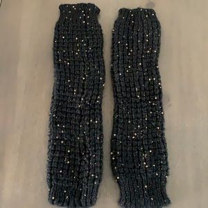 Leg warmers (black with gold sequins)